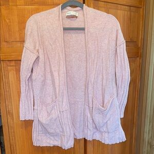 Anthropologie Pink Cashmere Cardigan